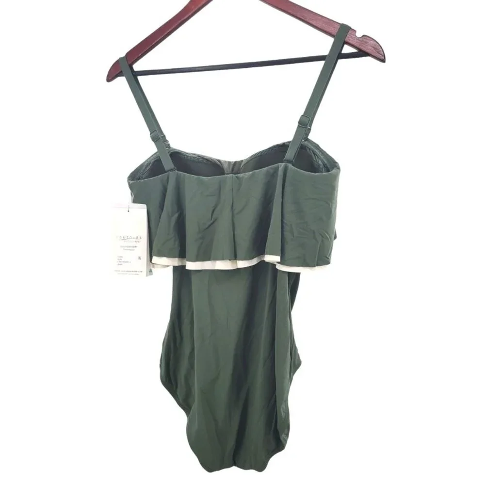 34D Coco Reef 10 One-piece Agate Ruffle Swim Bathing Suit Convertible Swimwear - Picture 8 of 13